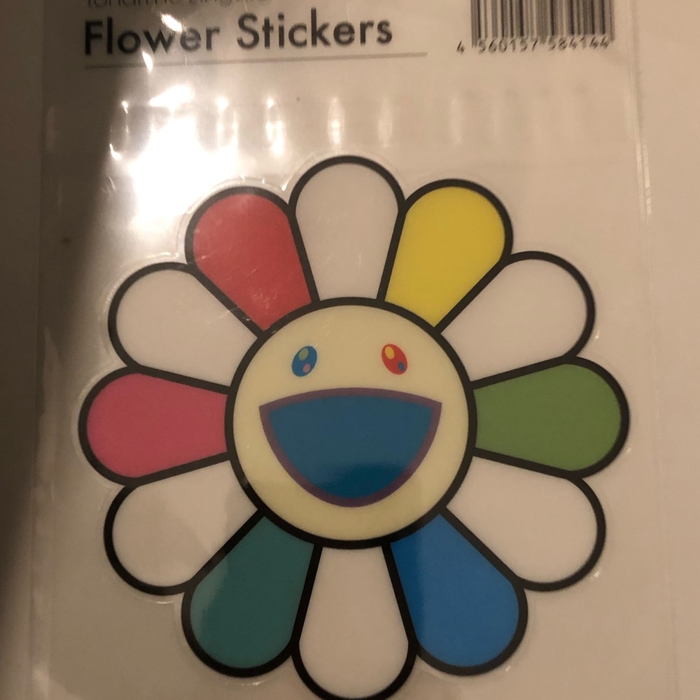 Takashi Murakami Flower Sticker Cream Multicolor